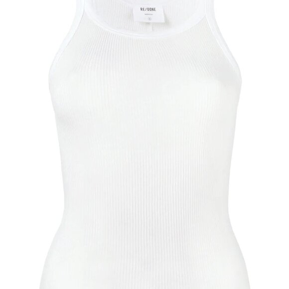 Re/Done Ribbed White Tank - Picture 5 of 5